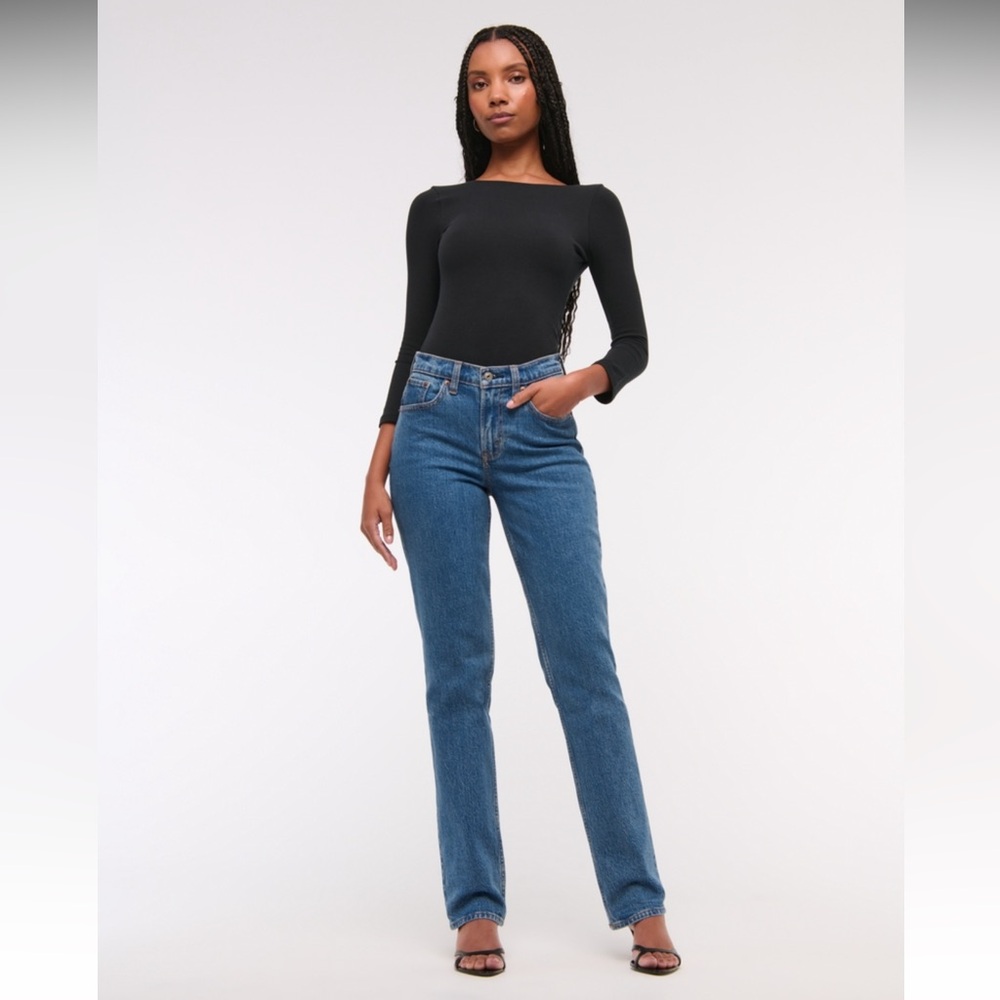 Abercrombie & Fitch Women's Blue Straight Leg Jeans
